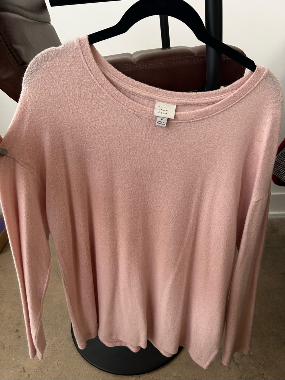Soft Pink Crewneck Sweater